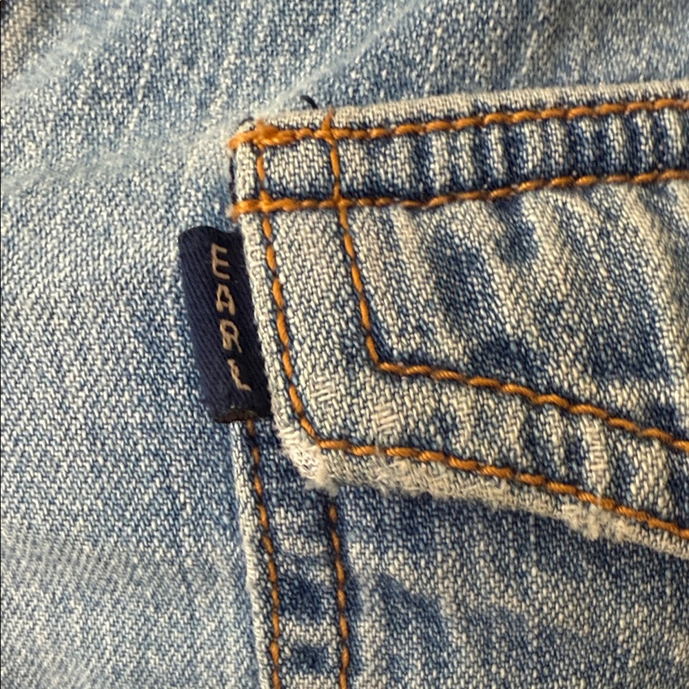 Earl Jeans Light Blue Denim Button-Down Shirt XS - Picture 4 of 5